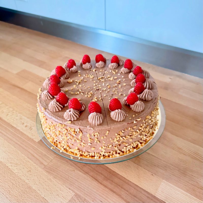 Schoko Himbeere Torte