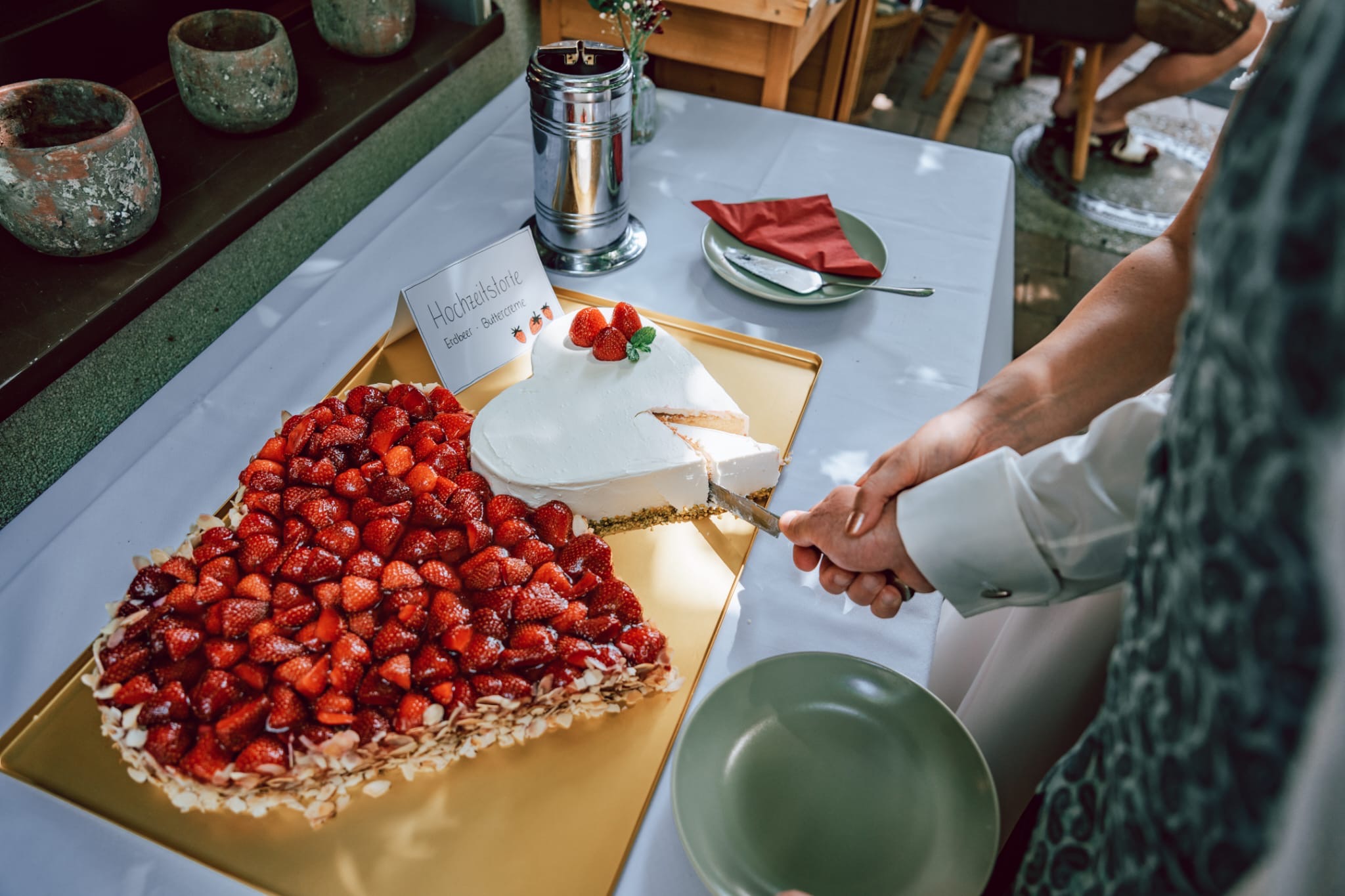 Hochzeitstorte Herz Erdbeer